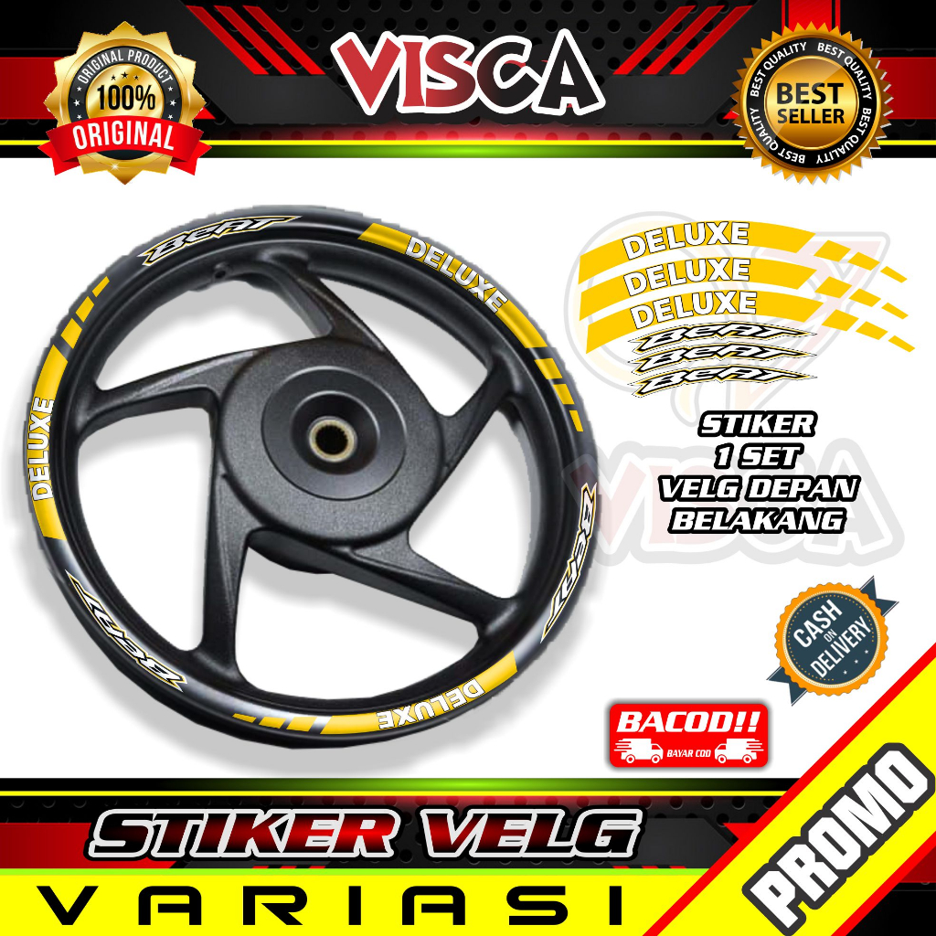 Stiker Velg List Velg Motor Stiker Velg BEAT Motif DELUXE