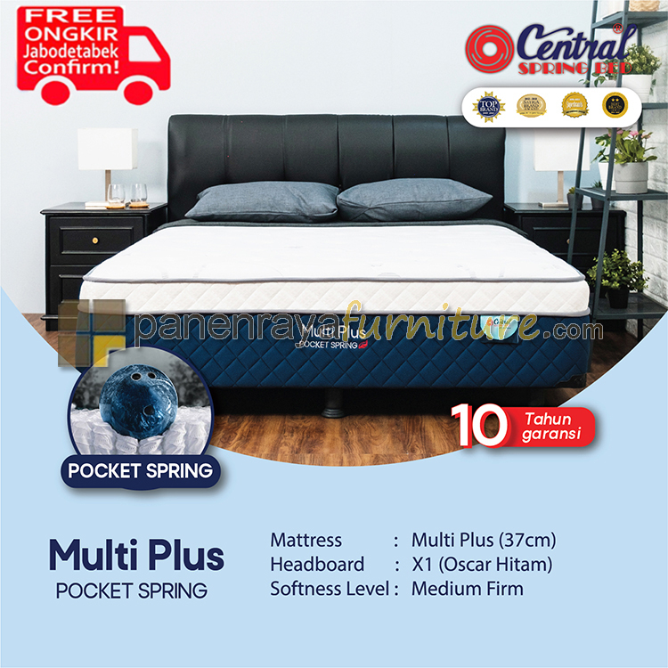 Single Central Springbed Multiplus Pocket Spring X1 Full Set