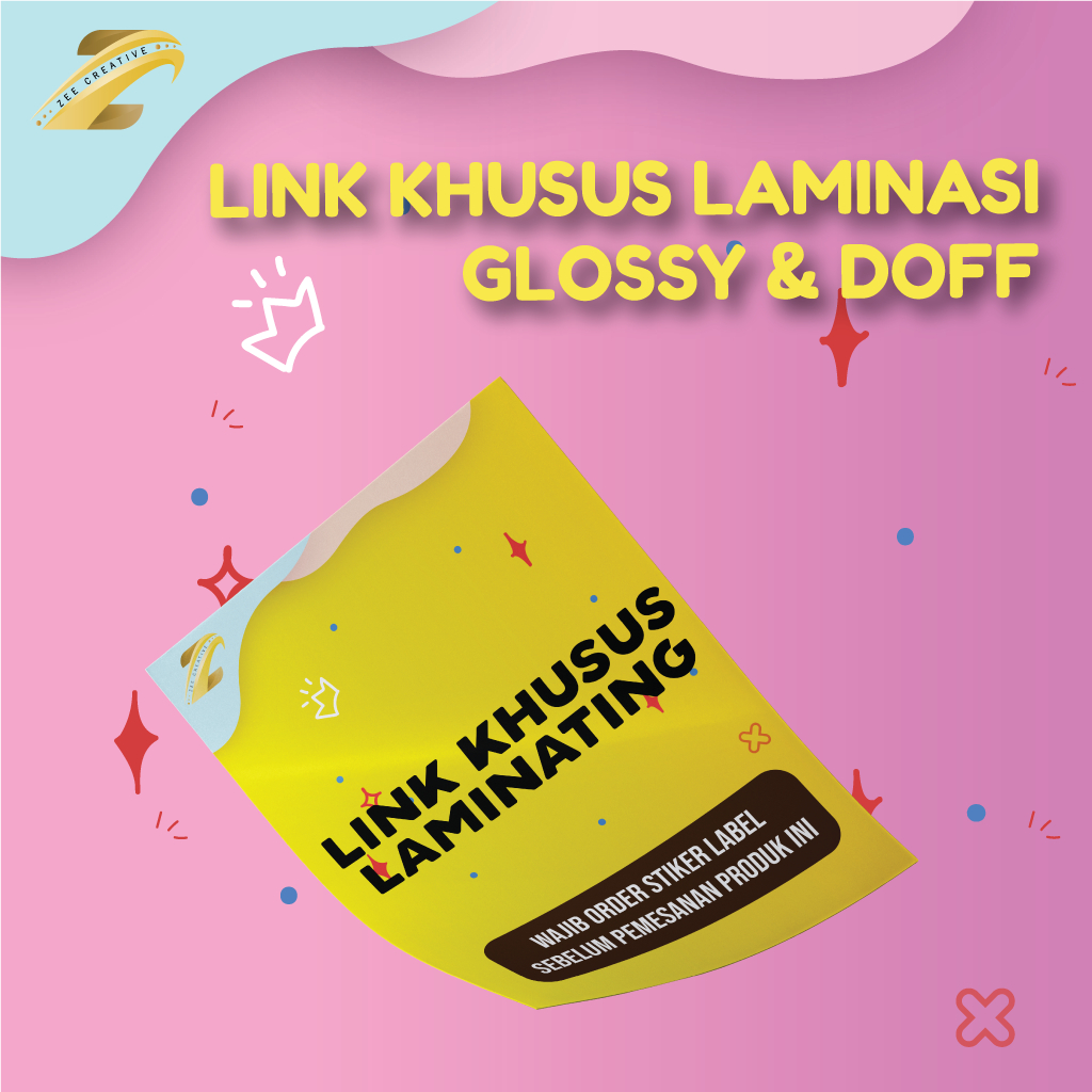 

[ Link Khusus ] Produk Tambahan Pembelian Stiker Laminating Doff dan Glossy