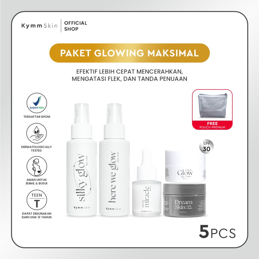 KYMM SKIN Paket Lengkap Glowing Premium [5pcs + Pouch]