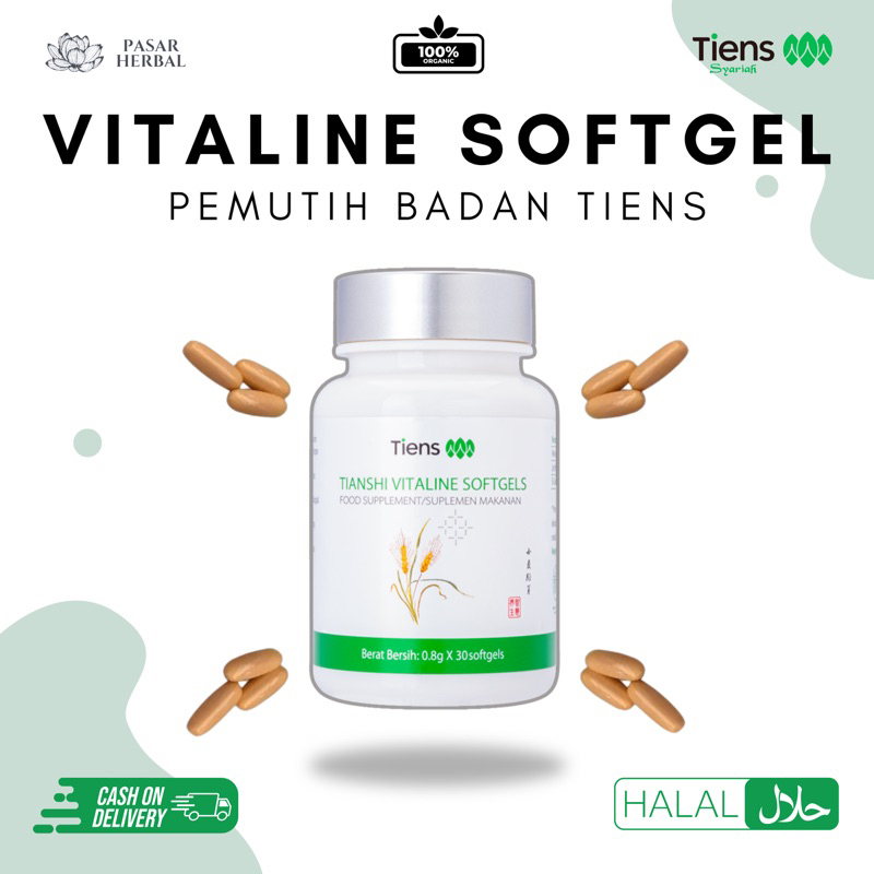 VITALINE SOFTGEL / SUPLEMEN PEMUTIH BADAN / SUPLEMEN KULIT / OBAT PEMUTIH / VITAMIN KULIT SUPLEMEN