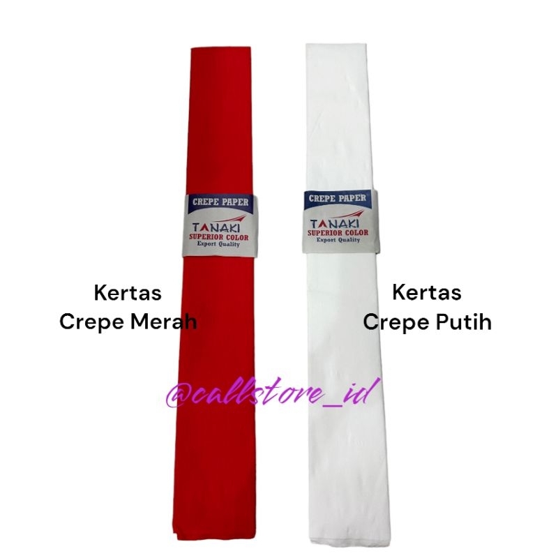 

KERTAS CREPE / KERTAS KREP PER LEMBAR / KERTAS KREP MERAH DAN PUTIH