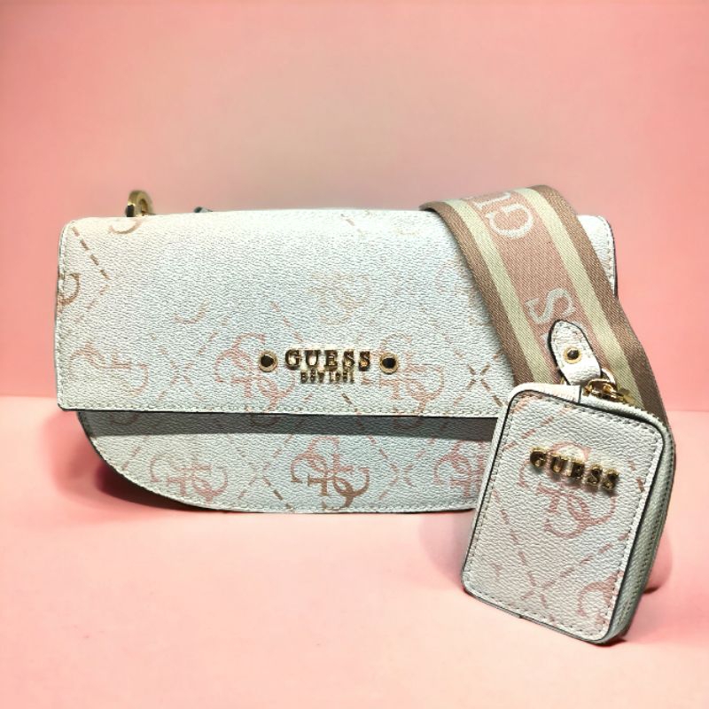 GUESS Rea Flap (NWOT)Saddle Bag New Tas Wanita Tas Sling Tas Crossbody Bag