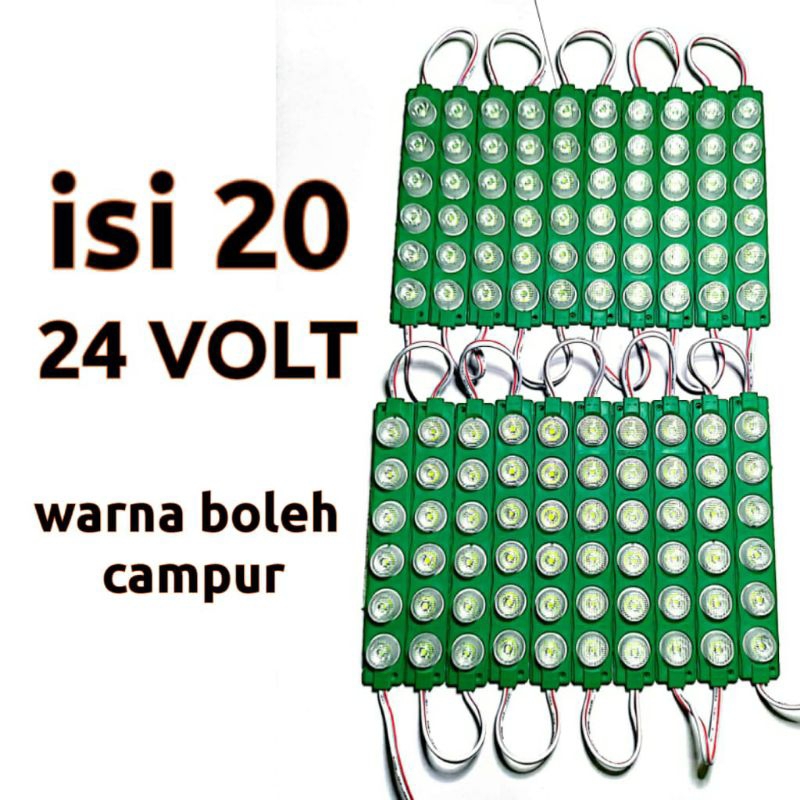 EL 20 pcs Lampu led 6 mata 24 volt led bak truk lampu kolong truk bus 24 volt