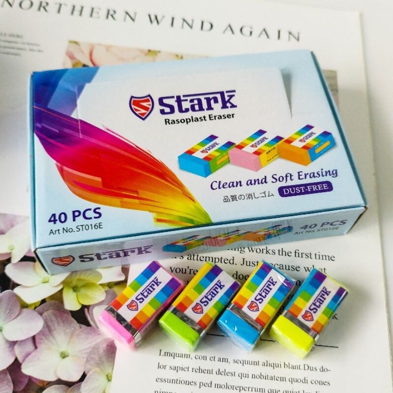 

40pcs Penghapus Pensil Stark Warna ST016E