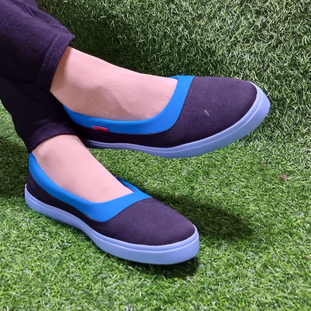 Sepatu slip on wanita flat mules mary janes kanvas import murah cewek terbaru perempuan kerja kuliah