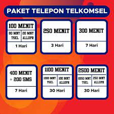 Paket Telpon Telkomsel 30 hari 7 hari 3 hari 1 hari Murah, Simpati As dan Loop