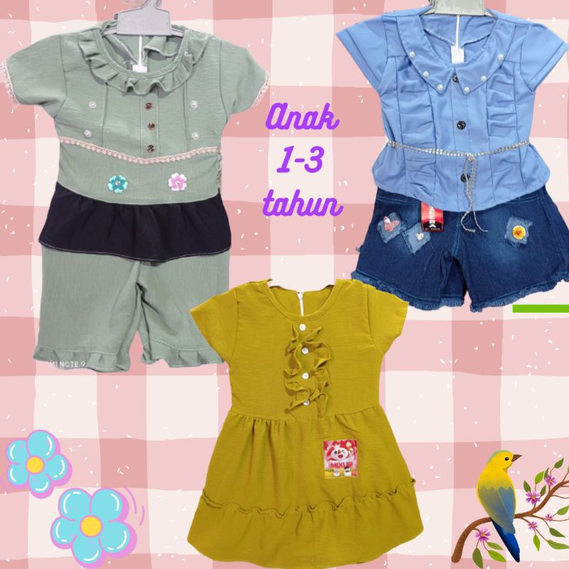 baju anak perempuan import usia 1- 3 tahun dress anak gamis anak serba 35 ribu