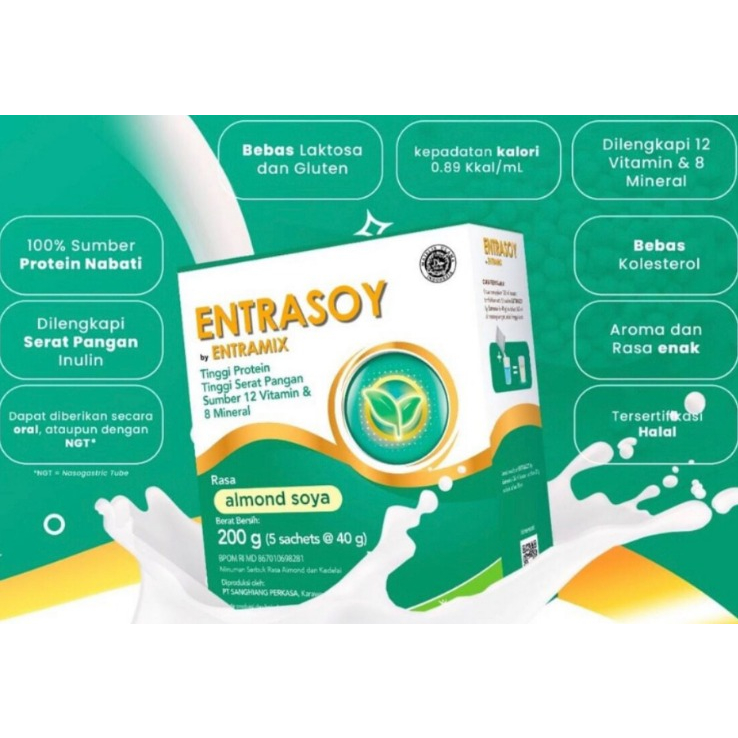 

ENTRASOY 200 gram - Nutrisi Lengkap dan Seimbang untuk Dewasa & Lansia
