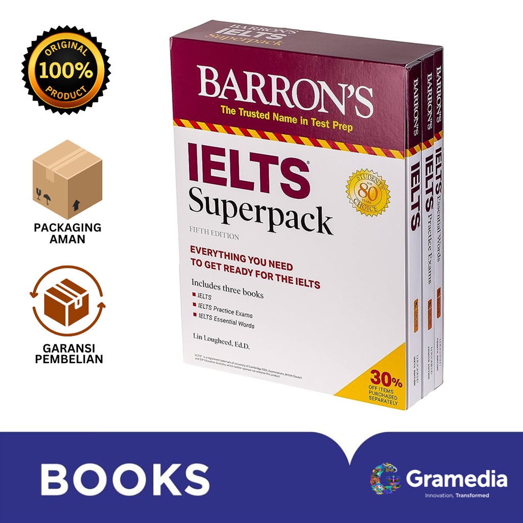 Gramedia Bali - BARRONS IELTS SUPERPACK 5TH EDITION