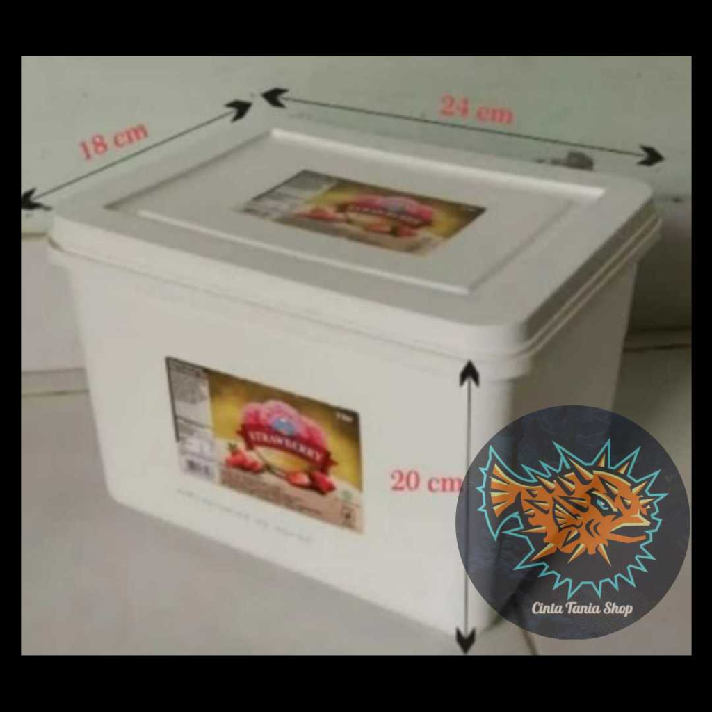 Box Ice Cream 8L / Ember Es Krim 8L Campina - putih campina, 8 liter kotak