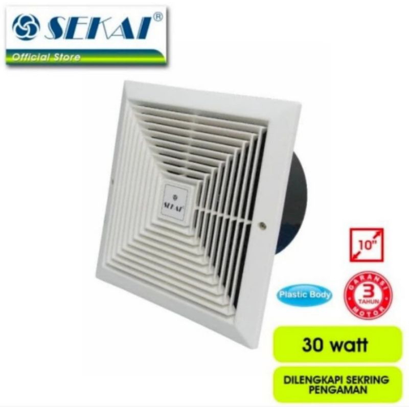 EXHAUSTFAN SEKAI 1091 - KIPAS ANGIN DAK 10 INCH - KIPAS VENTILATING SEKAI 10 INCH - HEXOS SEKAI 10 I