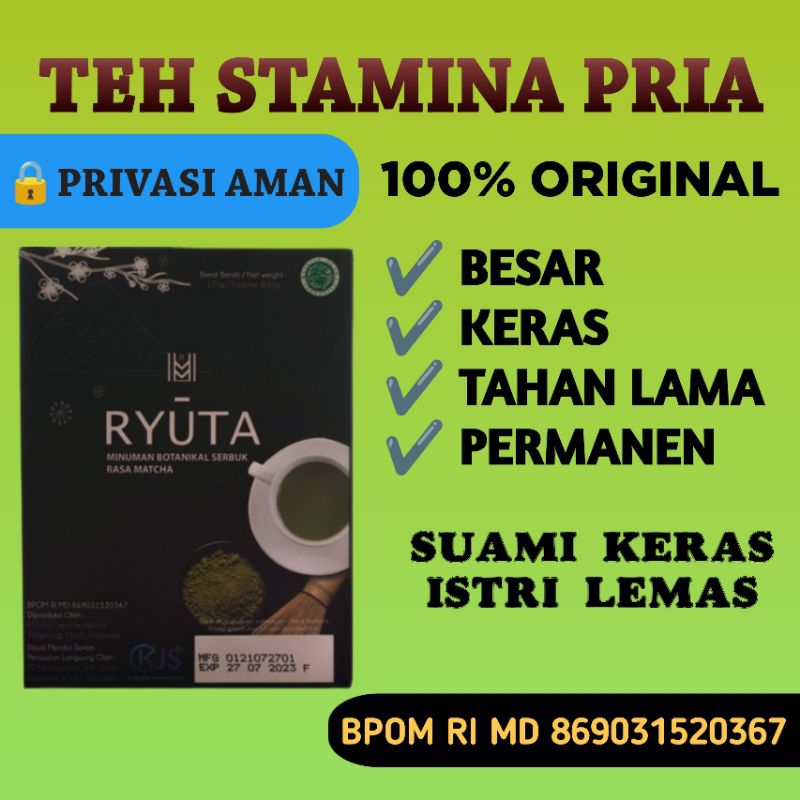 Obat kuat pria Teh Penambah Stamina Pria Dewasa RYUTA Sembuhkan Ejakulasi Dini Pada Pria Permanen Or