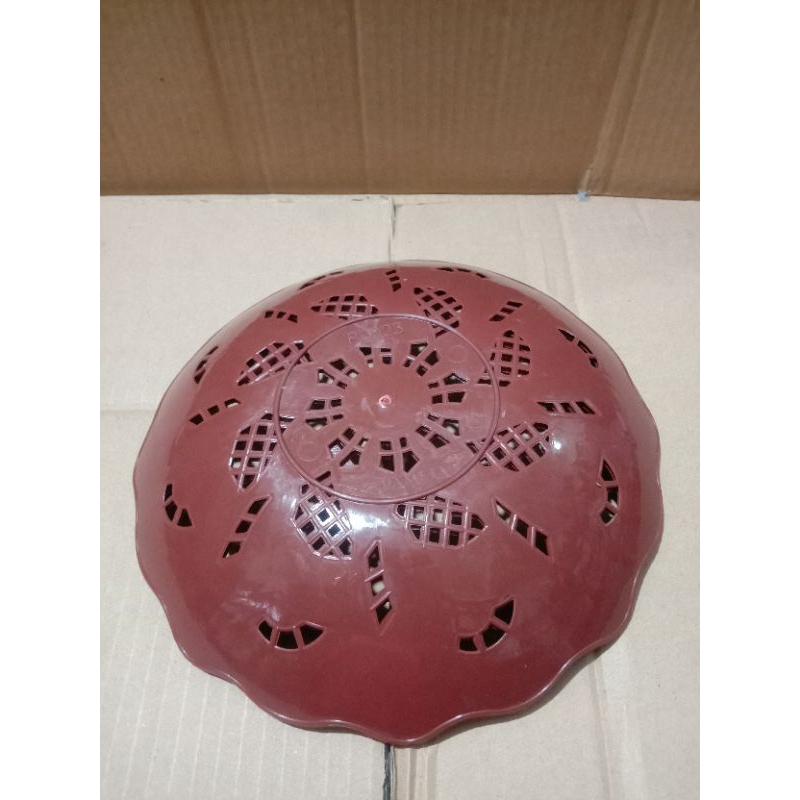 Piring Plastik Rotan Coklat