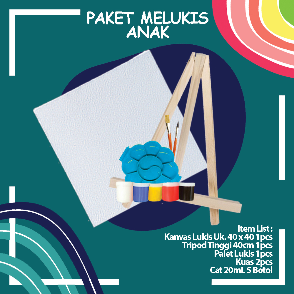

Paket Melukis Kanvas Lukis Komplit Ukuran 40 x 40cm + Tripod Murah Berkualitas