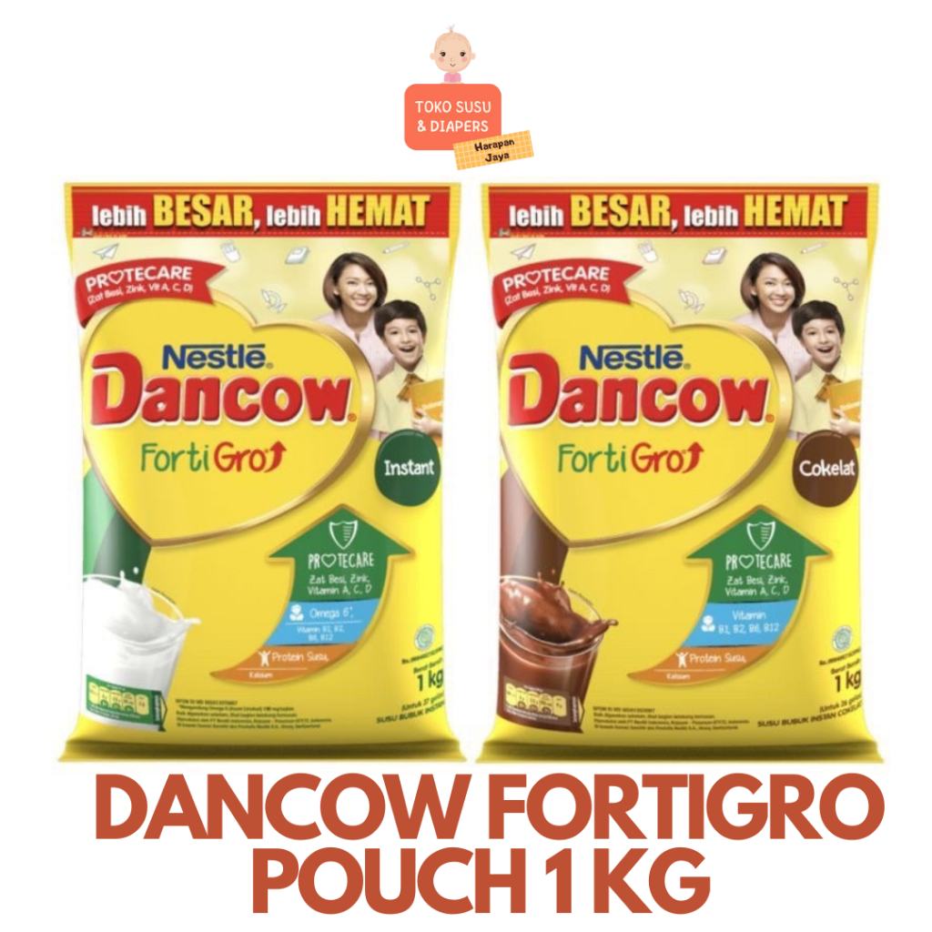 

DANCOW FORTIGRO INSTANT & COKLAT KEMASAN POUCH 1 KG