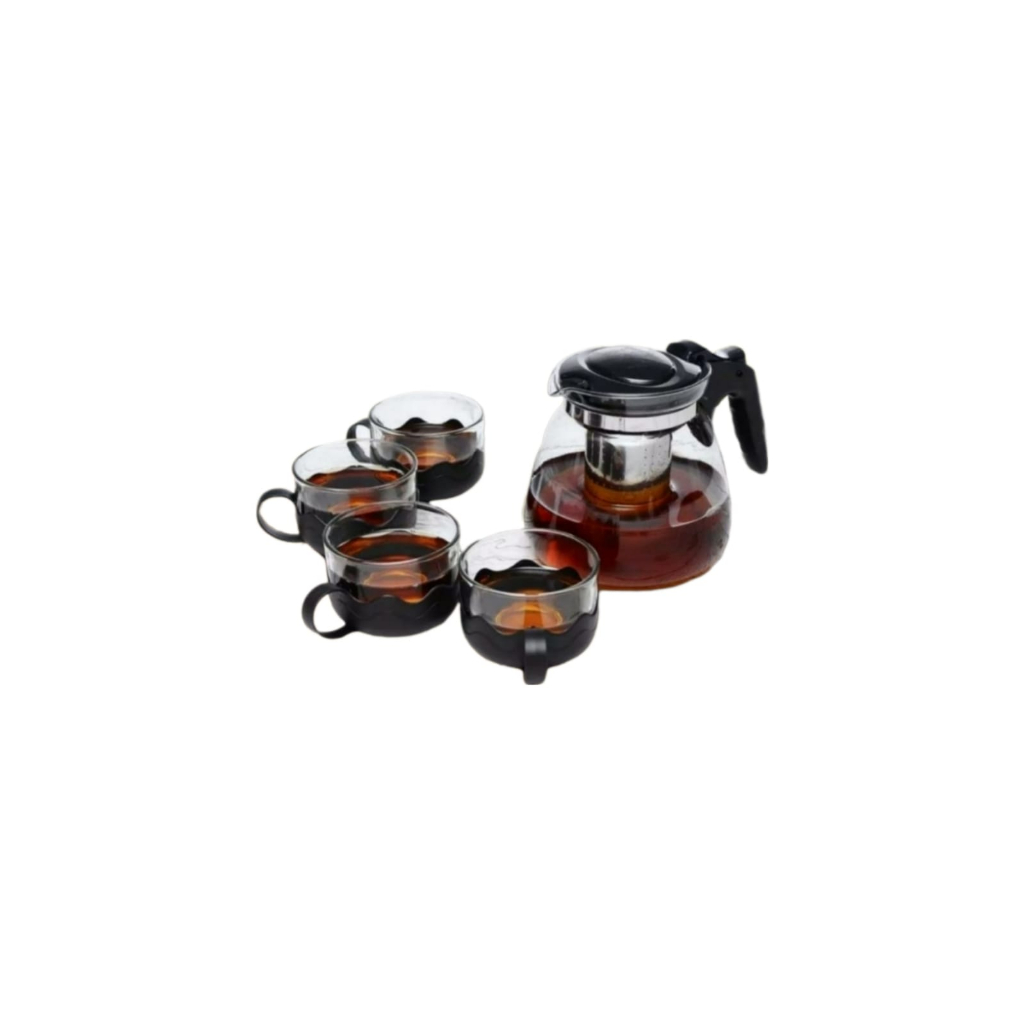 

Tea pot saringan teko set 4 gelas cangkir tea pot warna