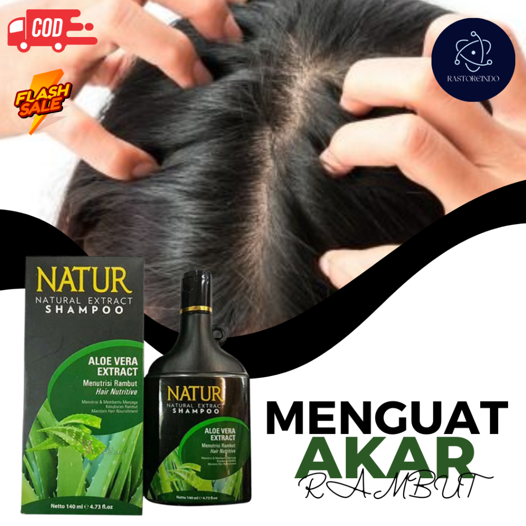 Natur natural exstract shampo hair tonic aloe vera extract shampoo with gingseng