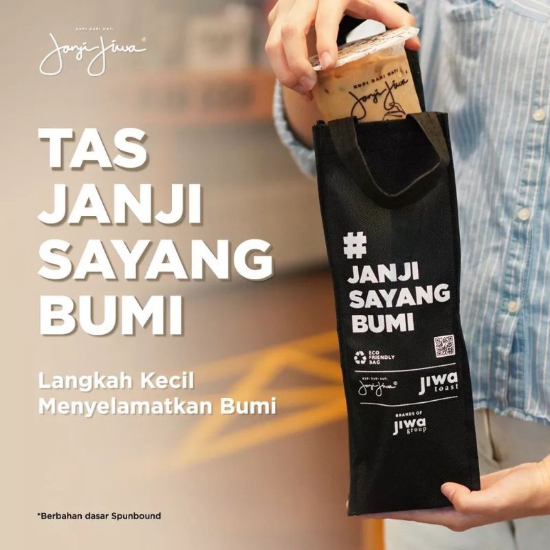 [Preloved] Tas Belanja Reusable Spunbond Tote Bag Original janji jiwa mcdonald hokben subway