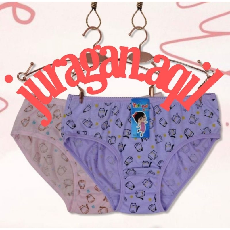 6/3pcs Cd Anak Perempuan Yutind 1184 / Cd Anak Cewek Yutind Motif