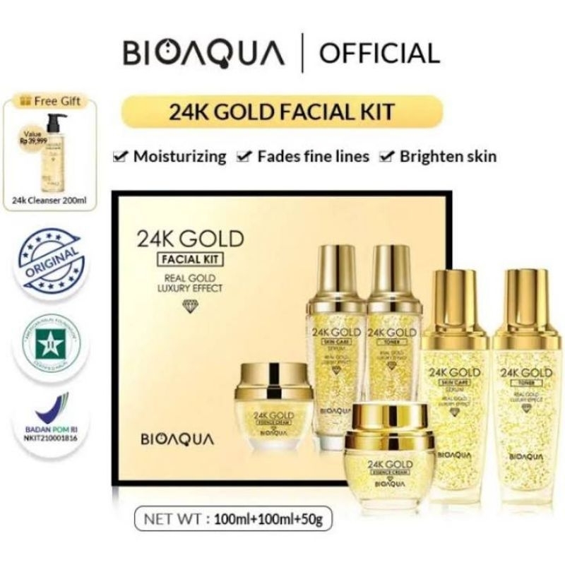 BIOAQUA FACIAL KIT 24K GOLD