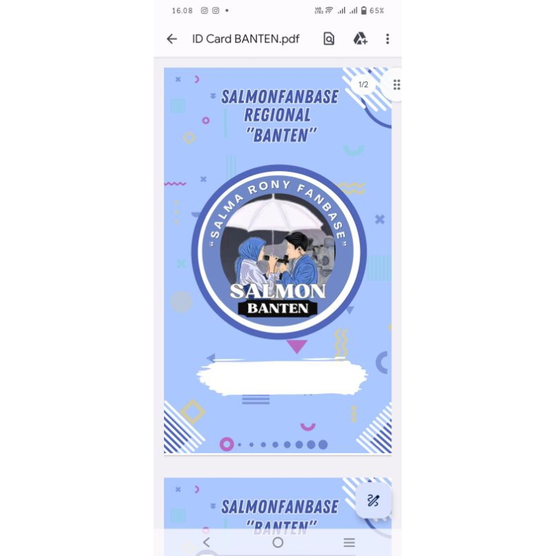 

lanyard + id card salmon Banten req