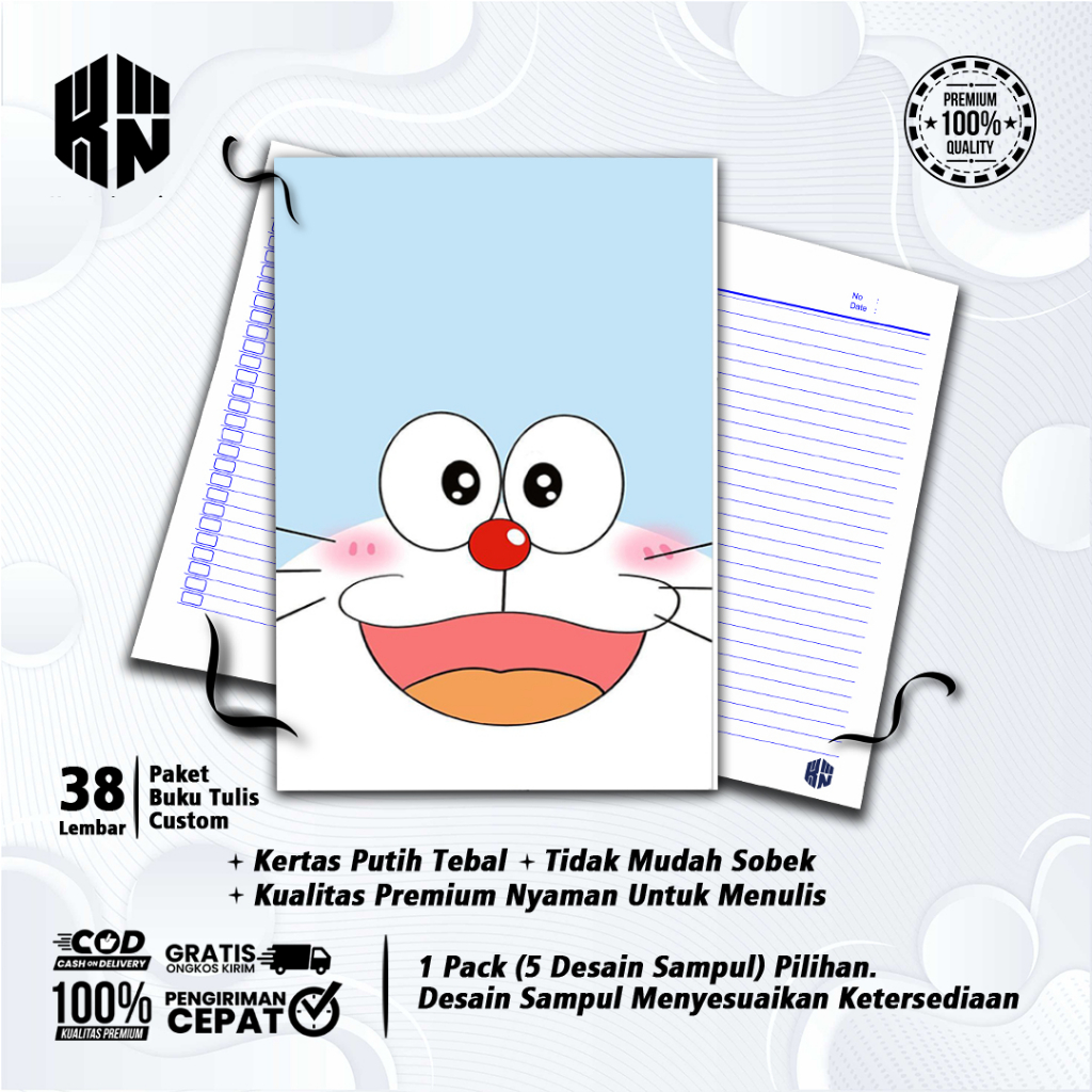 

Buku Tulis Sekolah Custom Tema DORAEMON Bergaris 38 Lembar 1 Pak Isi 5 Buku/ Buku Tulis Anime/ Buku Aesthetic/ Buku Catatan