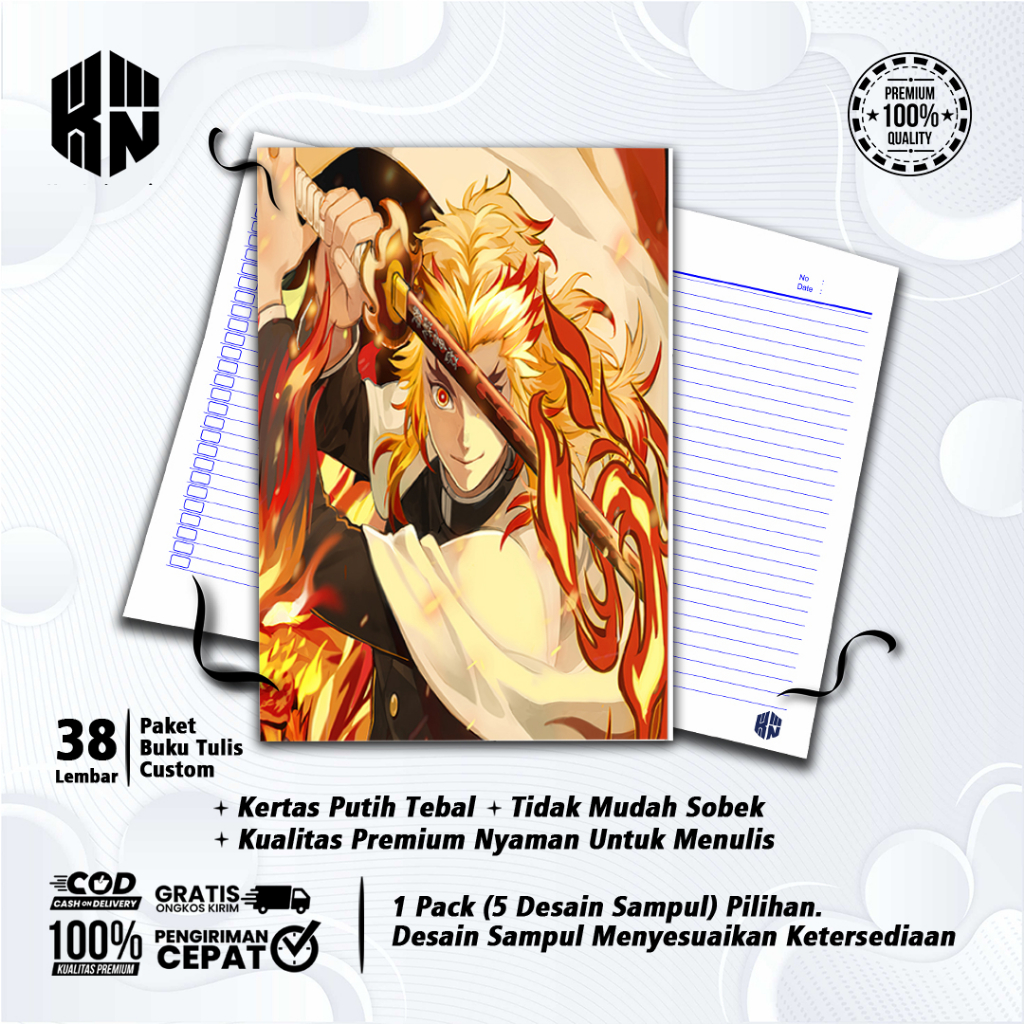 

Buku Tulis Sekolah Custom Tema DEMON SLAYER 1 Bergaris 38 Lembar 1 Pak Isi 5 Buku/ Buku Tulis Anime/ Buku Aesthetic/ Buku Catatan