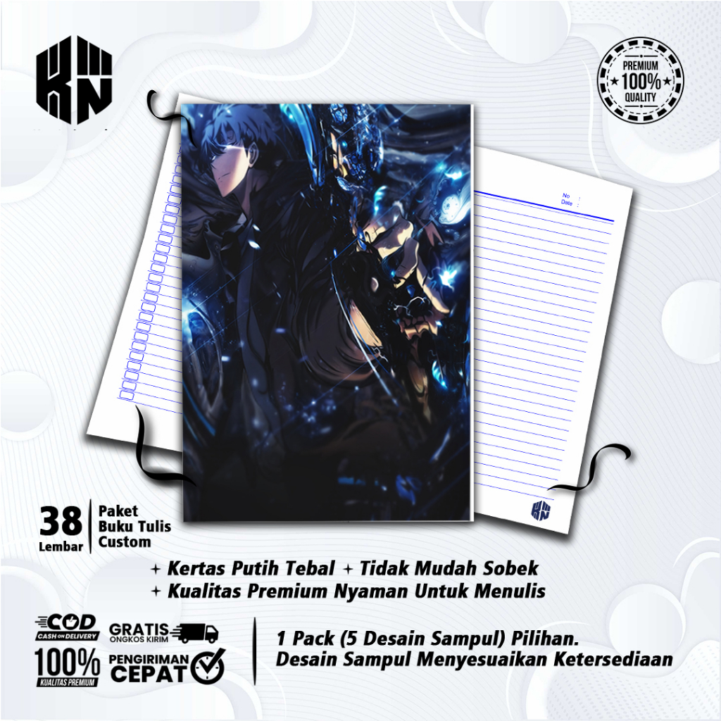 

Buku Tulis Sekolah Custom Tema SOLO LEVELING Bergaris 38 Lembar 1 Pak Isi 5 Buku/ Buku Tulis Anime/ Buku Aesthetic/ Buku Catatan