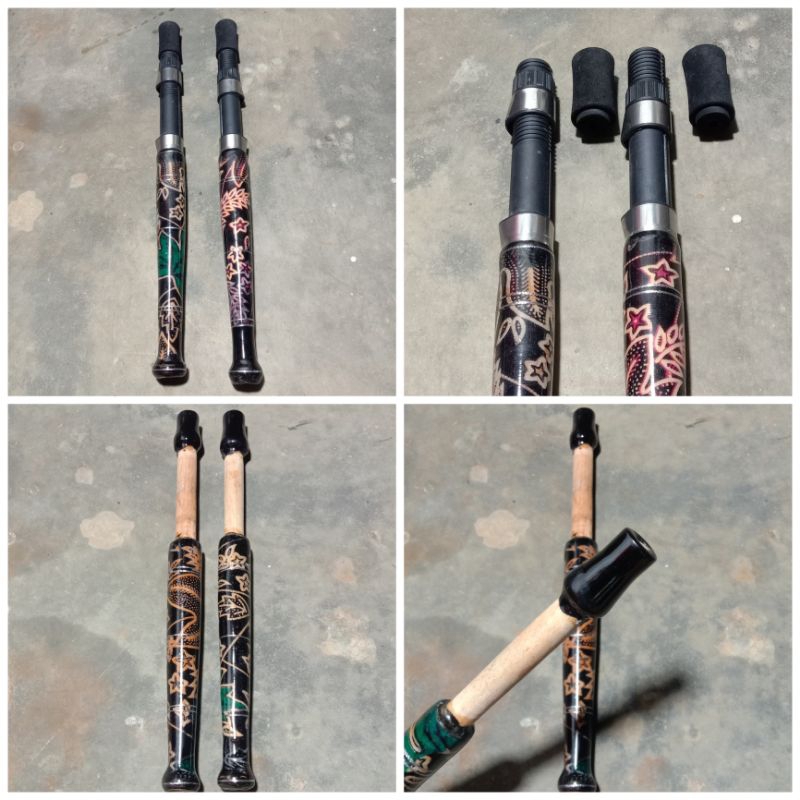 Gagang Joran Batik Siap Pakai Panjang 38 cm Ril Seat No 18 Non Fuji motif Keren Harga Murah