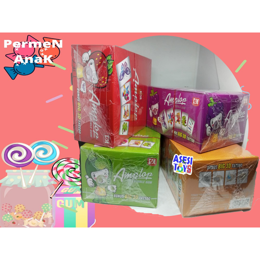 

permen anak warung bubble gum A3 30pcs