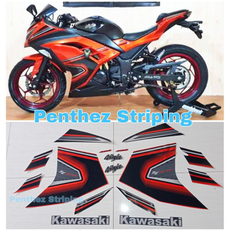 Striping Ninja 250fi ABS SE (2014) ORANGE / OREN (Ukuran 100% sama dengan originalnya)