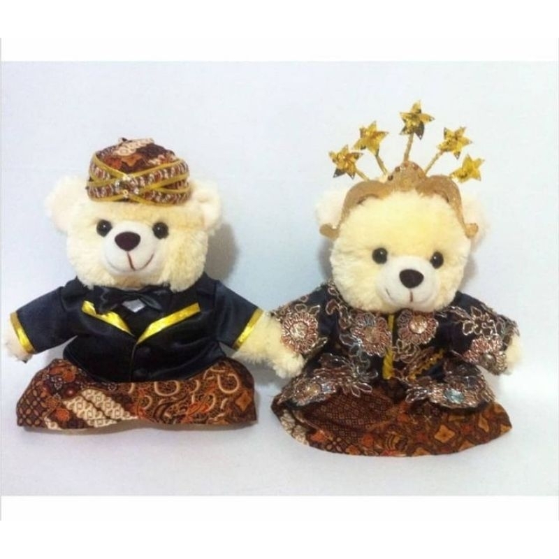 Boneka Wedding Bear Pasangan Baju Adat