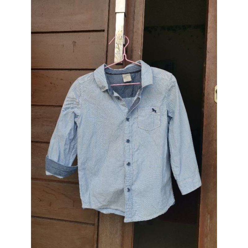 kemeja hnm anak biru muda