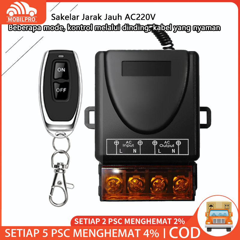 Relay Switch AC 220 DC 12V 1CH Remote Control Saklar ON /OFF