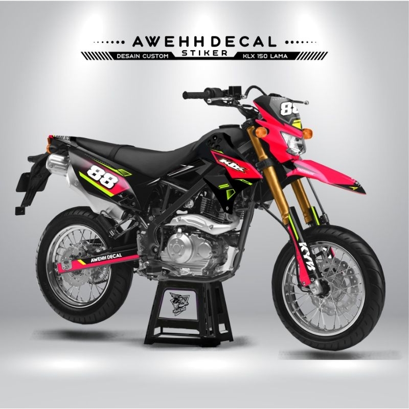 STIKER KLX LAMA - DECAL KLX OLD - KLX DTRACKER BEBAS DESAIN