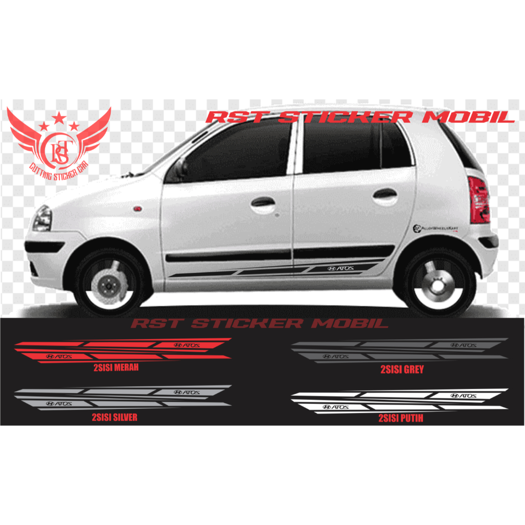 cutting sticker mobil atoz sticker stiker list bodi samping mobil hyundai atoz terbaru