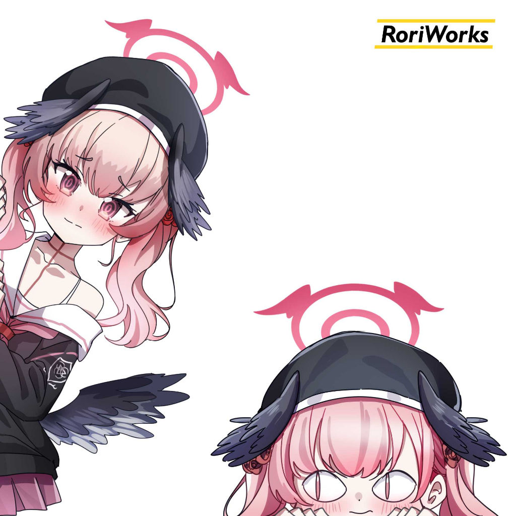 Stiker Anime Intip - Koharu Shimoe | Blue Archive
