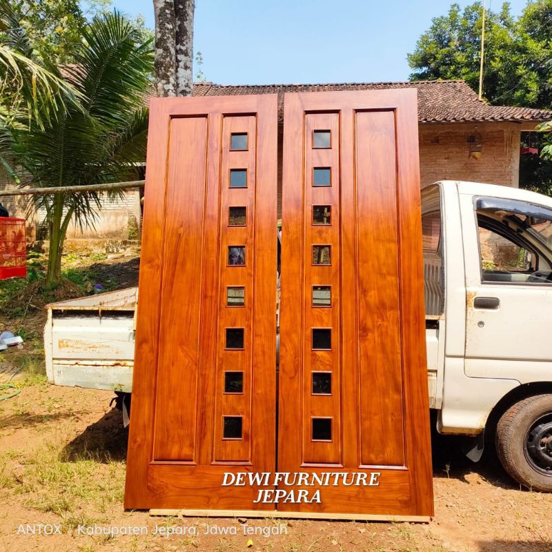 pintu rumah minimalis kayu jati furniture Jepara