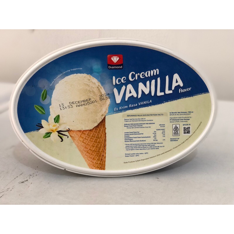 

Diamond Ice Cream Vanilla / Es Krim Vanila 700ml