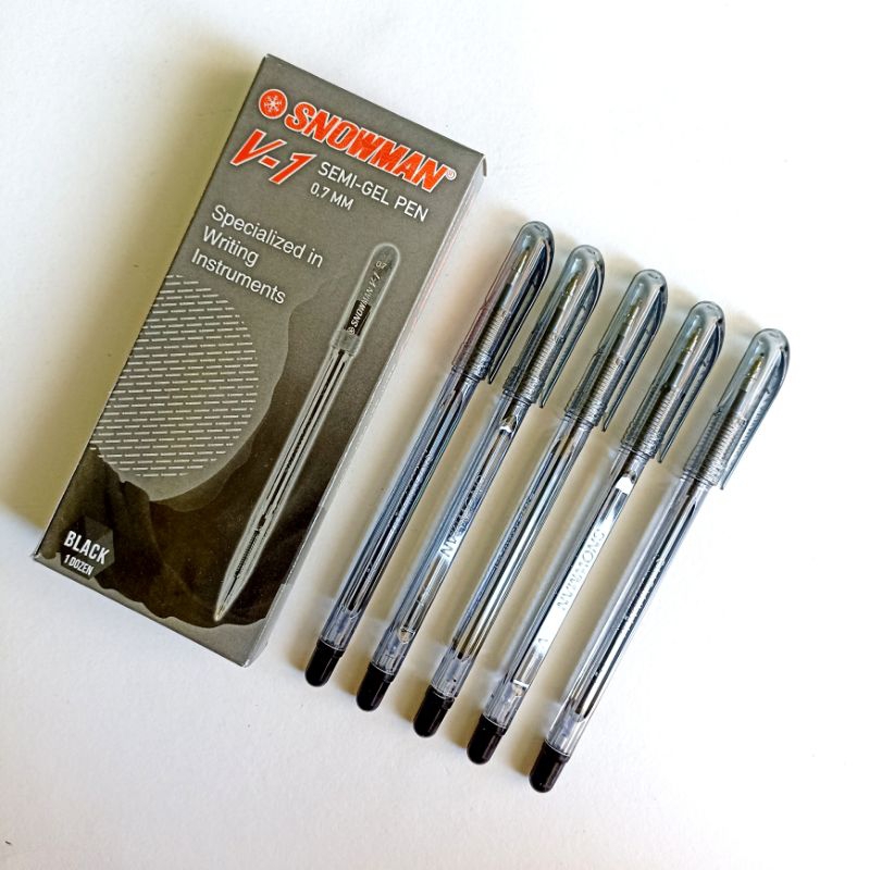 

(Isi 12) Pulpen Snowman V-1 Semi Pen Gel 0.7 mm