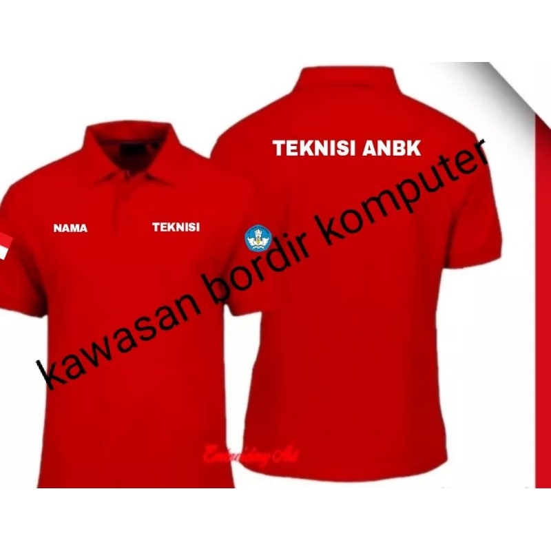 Terbaru seragam teknisi ANBK kaos TEKNISI ANBK baju teknisi ANBK pdh teknisi ANBK bisa custom tulisa