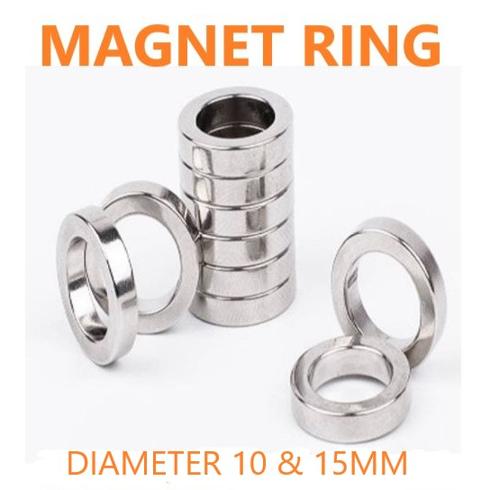 Magnet Neodymium Ring Diameter 10mm & 15mm
