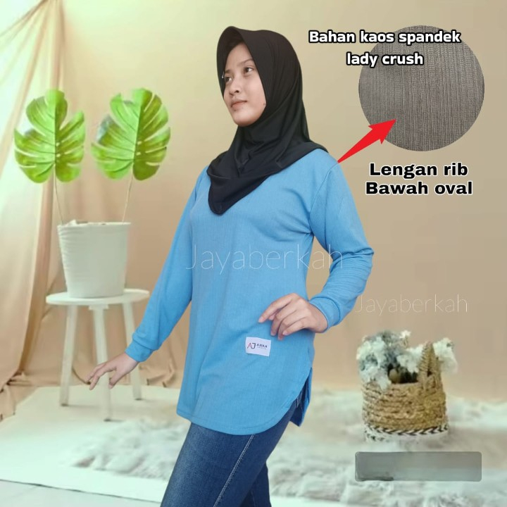 BISA COD TUNIK KAOS SPANDEX LADYCRUSH MELAR MUAT BB 90 KG