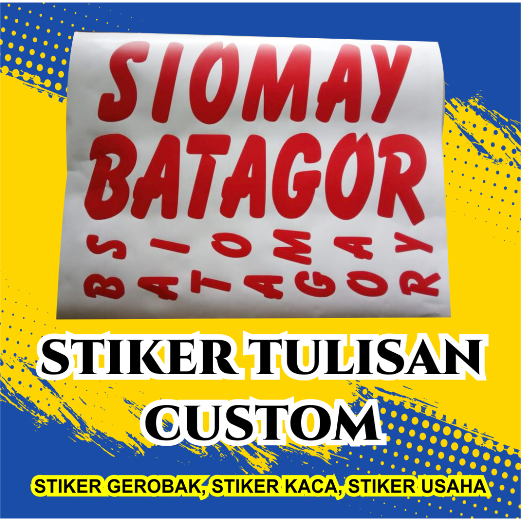 

Stiker Gerobak stiker kaca nama usaha bahan stiker skotlet