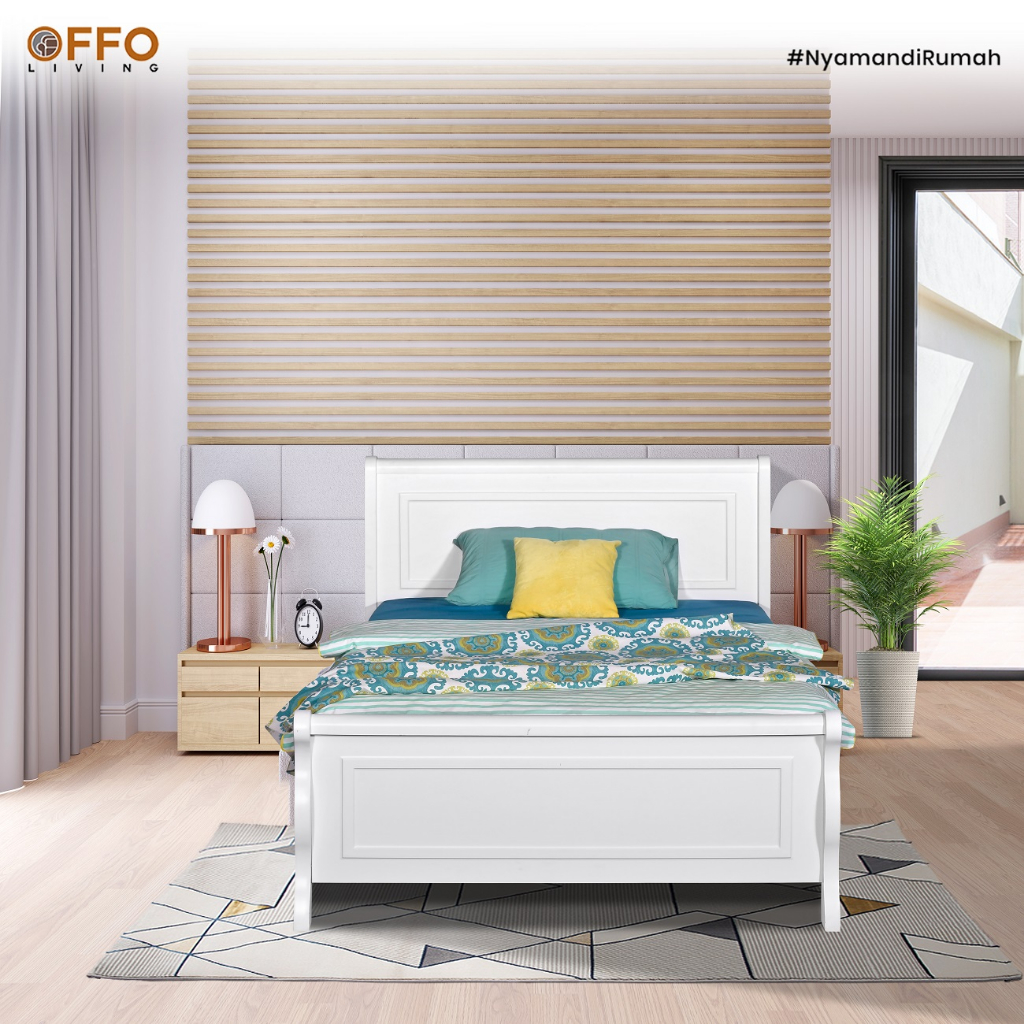 Offo Living - Ranjang Kasur Single Sleight White