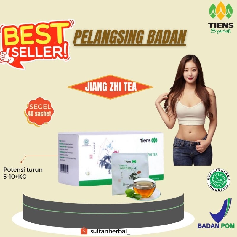 TERLARIS PAKET PELANGSING BADAN 100% ORIGINAL JIANG ZHI TEA TEH DETOX TEH HERBAL TIENS | TIANSHI TEH