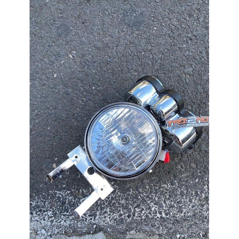 Headlamp depan ninja ss set spido brecket lampu depan set ninja Ss