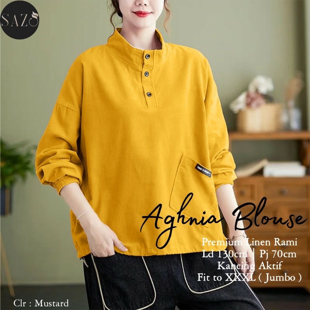 Aghnia Blouse/Blouse Wanita/Atasan Wanita