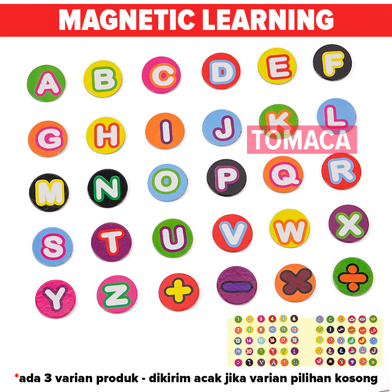 Mainan Edukatif Anak Magnetic Set Angka Huruf Hijaiyah Tempelan Kulkas Magnet Belajar Abjad Arab